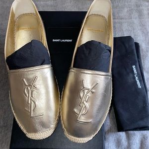YSL Saint Laurent Logo Espadrille